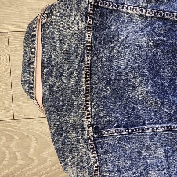 MARIPOSA Vintage Acid-Barbie Denim Jean Jacket with Pink Stitching - Picture 9 of 9